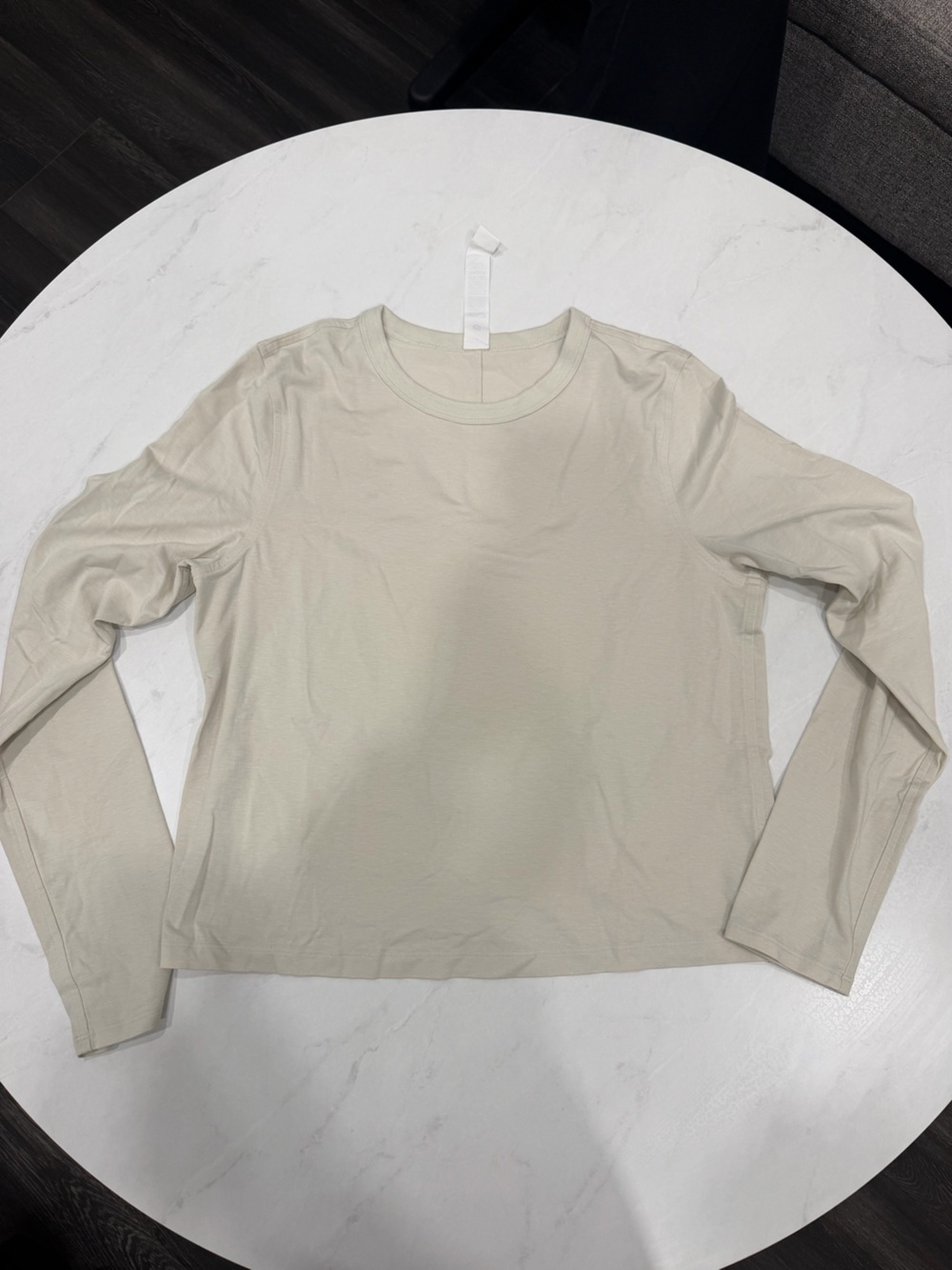 lululemon athletica Cream Crewneck Long Sleeve Top